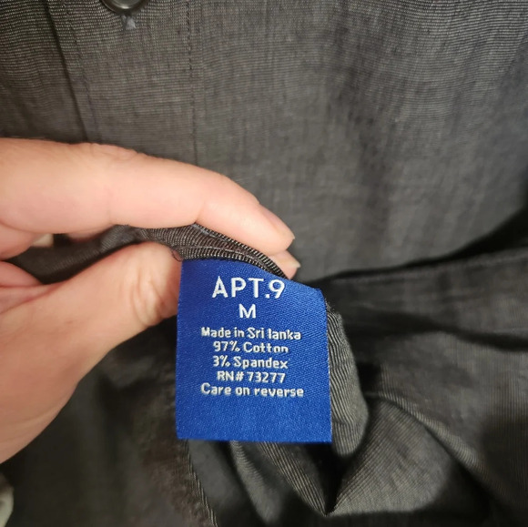 Men's gray‎ APT 9 button down shirt size medium - Picture 3 of 7